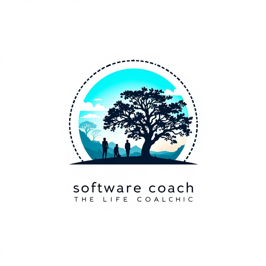 AI generated: A logo for the software life coach. it has to be simple, clear and easy to remember. It should conta...