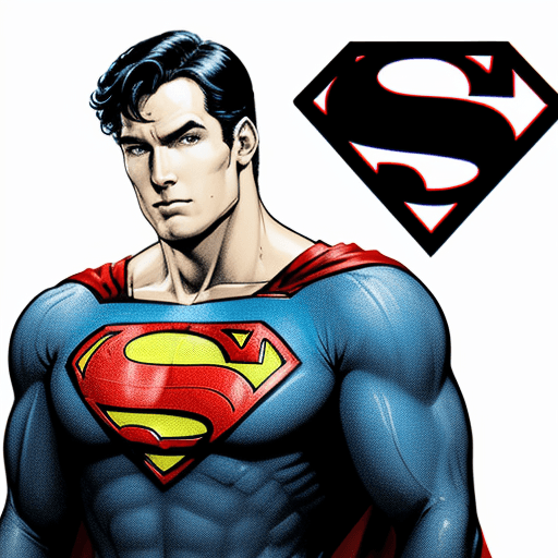 AI generated: Picture of the supermans logotype, extra quality, with text under the logo "$UPER-EXCHANGE"