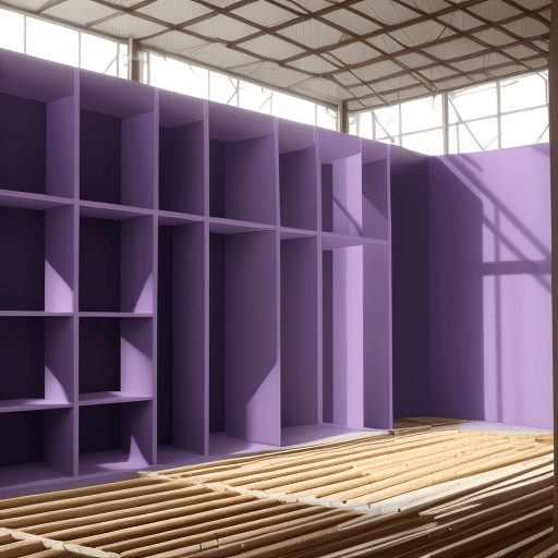 AI generated: violet wall in construction
