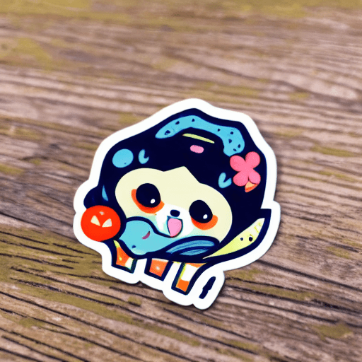 AI generated: A Kawaii Shiba dog Sticker, with cute eyes, Pixar-styled characters, smiling, running, and bright co...