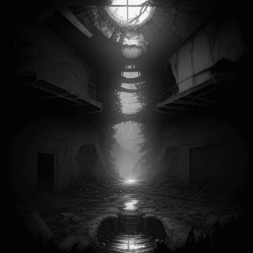 AI generated: A detailed black-and-white manga-style illustration set in the universe of "The Last of Us." The sce...