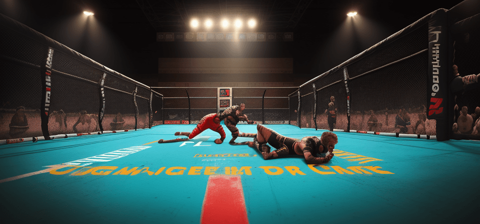 AI generated: Cinematic, Wildlife ,Wide Angle, colorfull,Perspective, High Contrast,Two fighters are fighting in t...