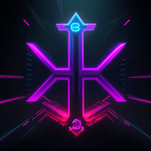 AI generated: Video Game clan logo with "B.A.N" letters in 3d depth and photorealistic neon colors and lasers more...
