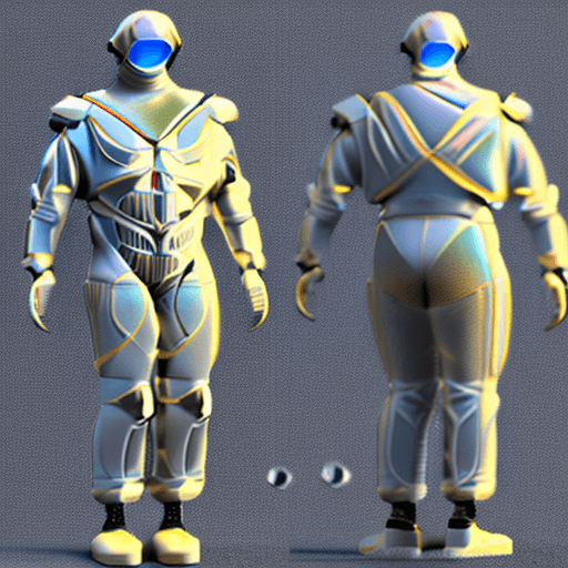 AI generated: military crysis nano suit, stealth, glowing, character design, hard surface, smooth, detailed face, ...