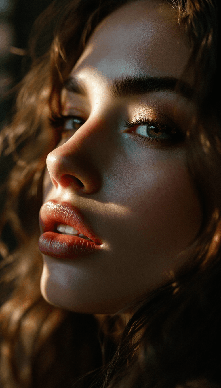 AI generated: Cinematic shot, beautiful supermodel wearing , detailed face, organic interior, Cinematic - Shadow -...