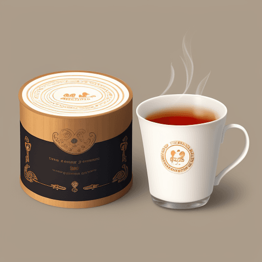 AI generated: logo,beverage business, tea business, online sales, warm, modern, fancy
