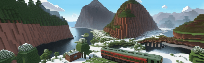 AI generated: A cozy and creative representation of "Minecraft Retro Seasons" for the server's social media cover....