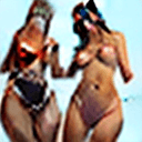 AI generated: 2girls, 3girls, woman with a (penis) having sex, suggestive posture, (vascular veins:1.1), frenulum,...