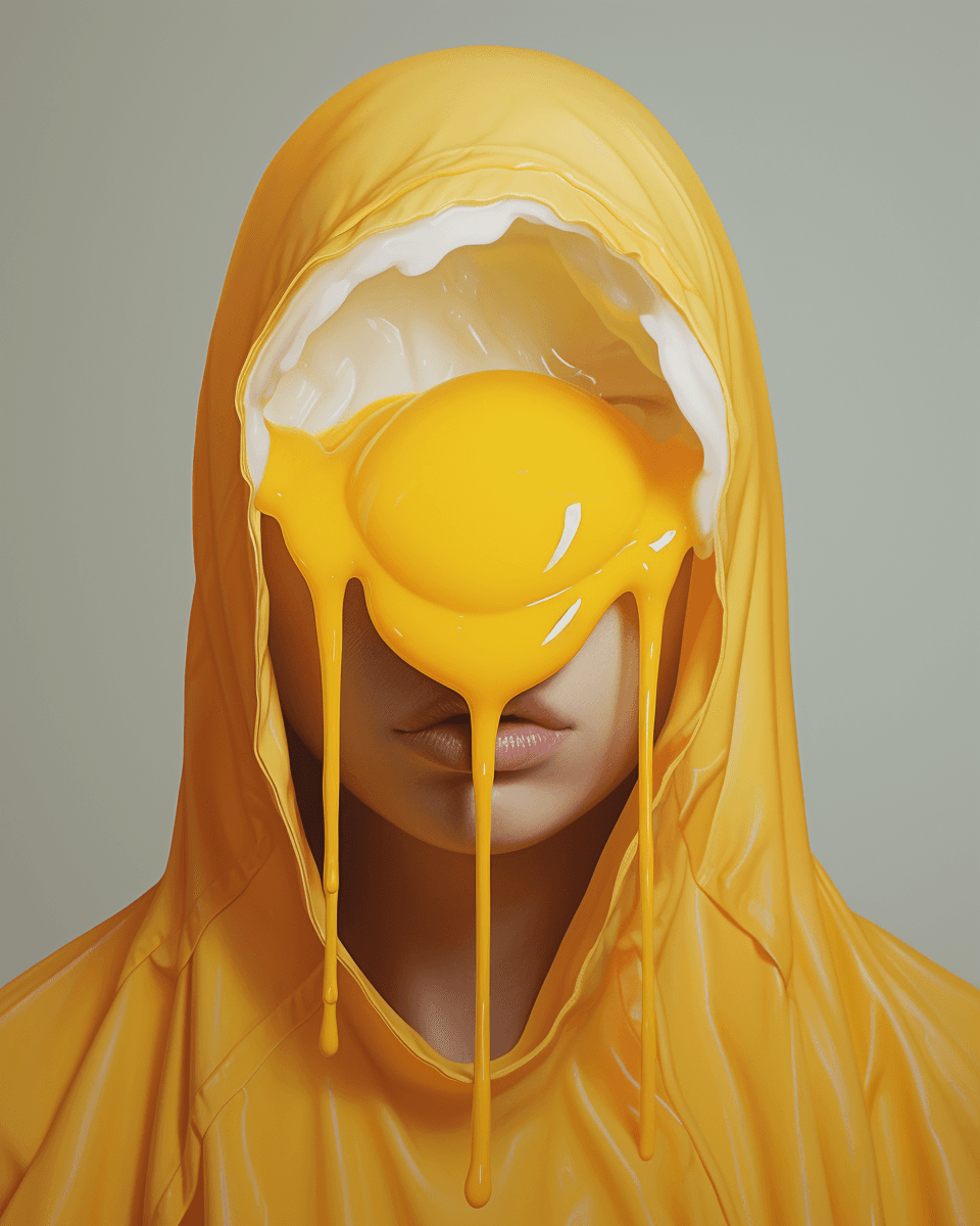 AI generated: yolky girl