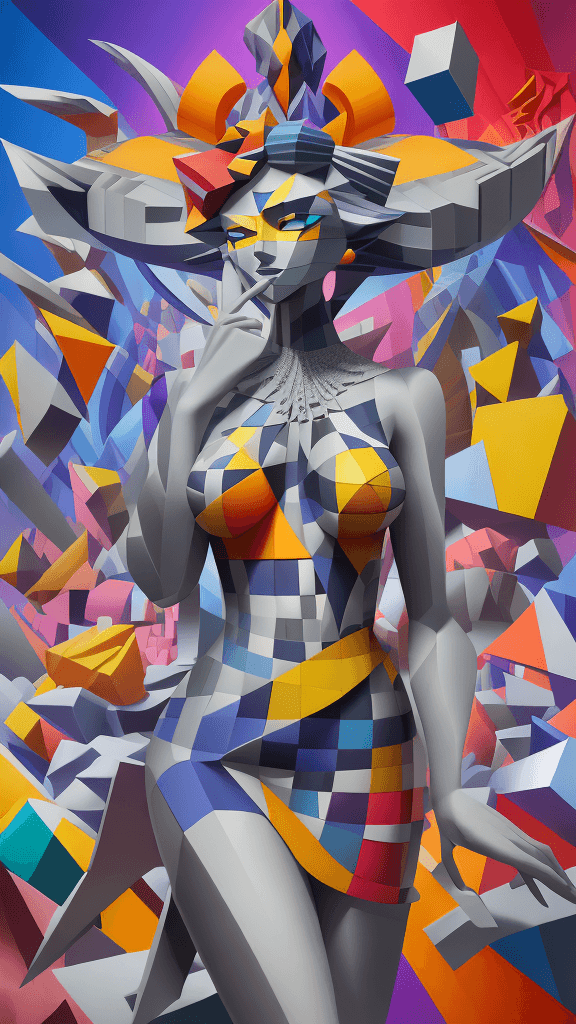 AI generated: rfktrstyle 3D Cubistpaper"An artistic visionary harnessing the essence of creativity, merging intric...