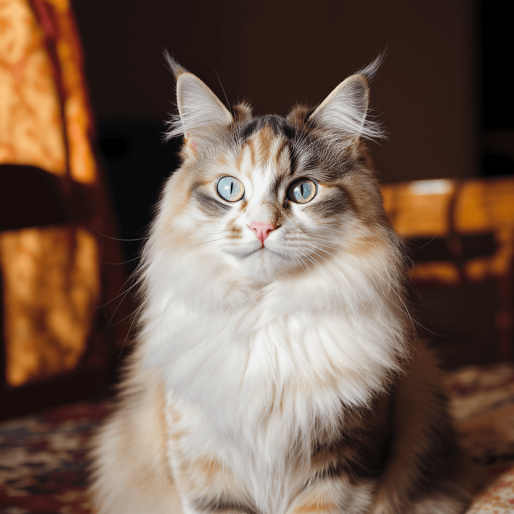 AI generated: Give me a cat with furry white hair