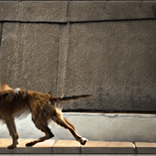AI generated: brave dog, barking
