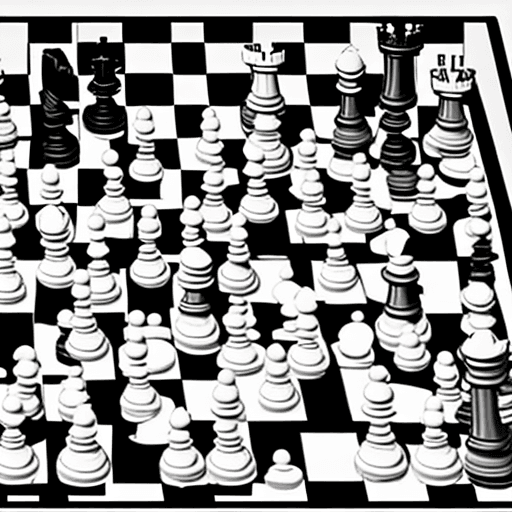 AI generated: Generate a captivating advertisement for the Pro DGT Chess Set on a 512x768 pixel canvas. The image ...