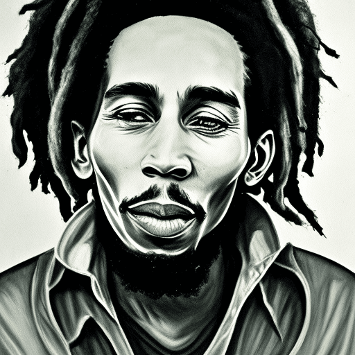 AI generated: bob marley painting 


