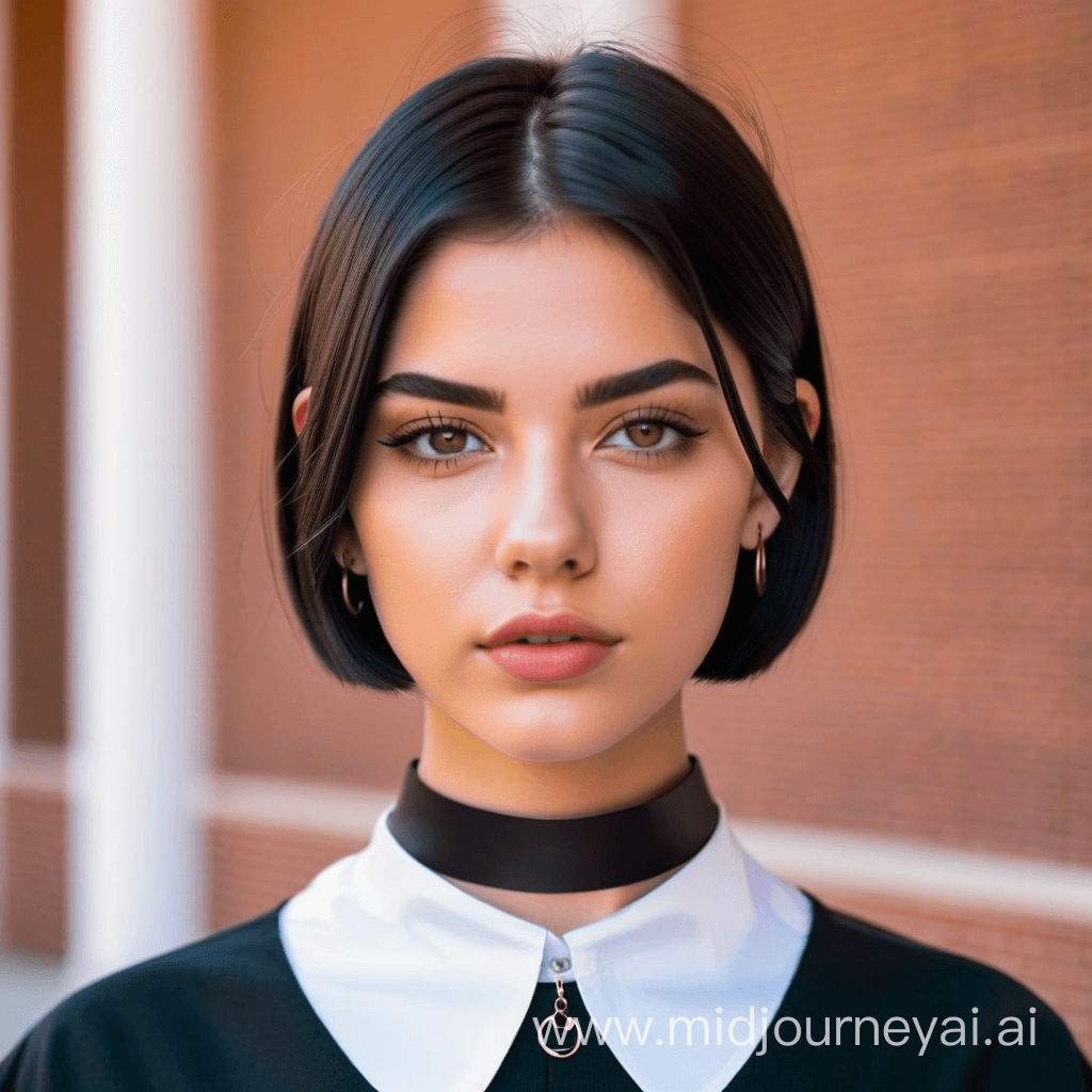 AI generated: girl collar