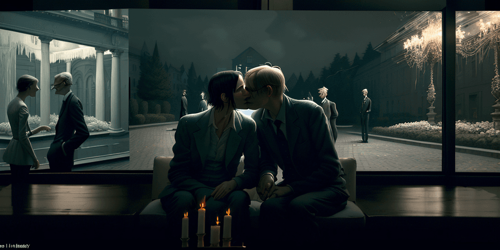 AI generated: neo rauch, painting,anselm kiefer, edward hopper, david hockney,

sharp focus, photorealistic, insan...