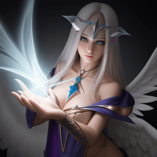 AI generated: Angle view, sorceress 