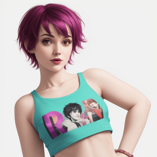 AI generated: manic pixie dream girl crop top
