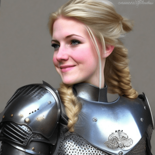 AI generated: (Rapunzel hair style) knight in shining Armour