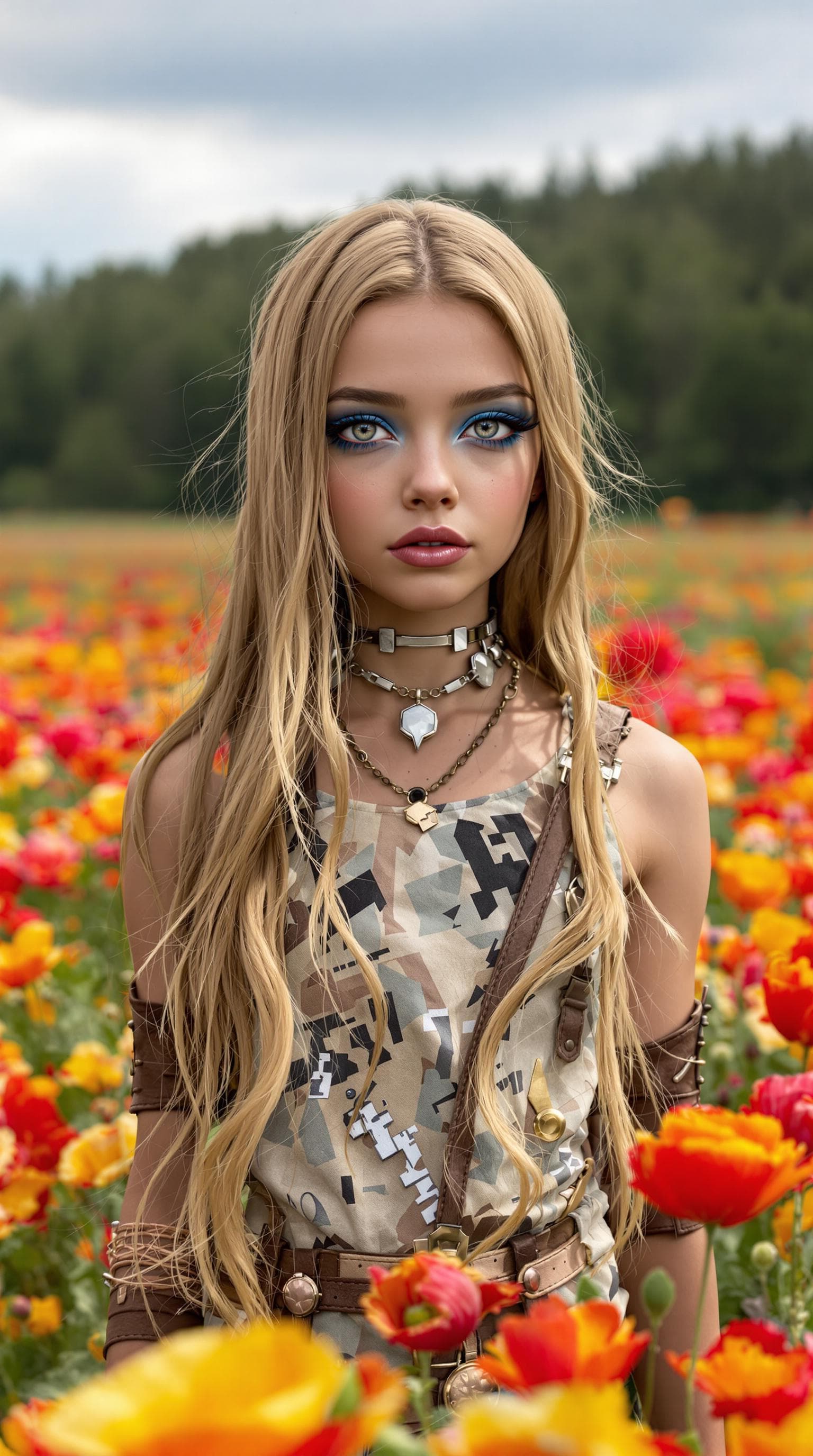 AI generated: a professional photo of a exceptionally beautiful girl in the world, (age 9), (nine year old) of the...
