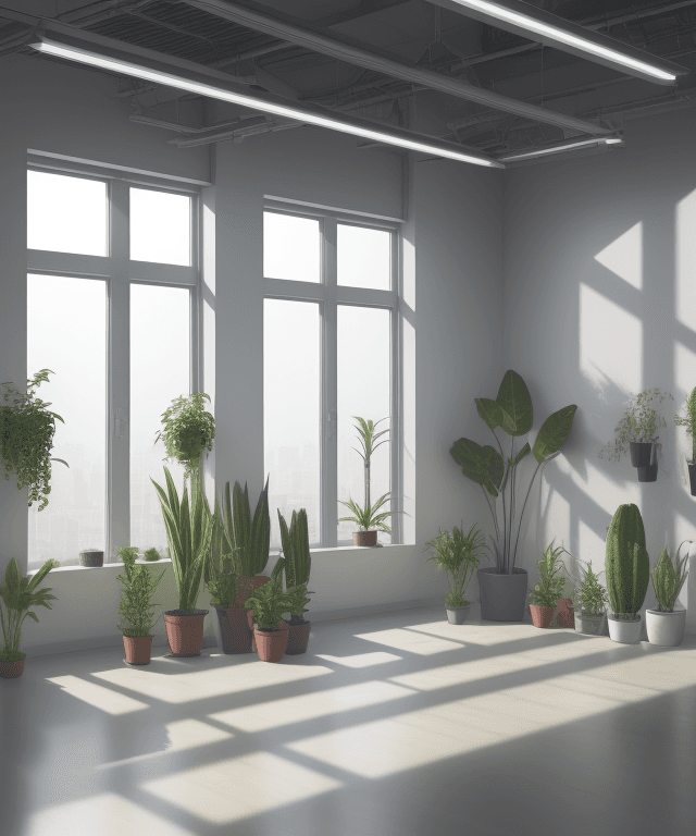 AI generated: Hyper realistic photo of a empty room with a platform to put huge products on, daylight, indirect li...