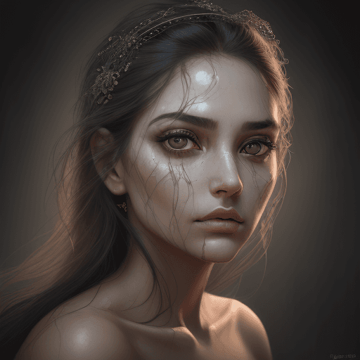 AI generated:  Create a mesmerizing hyperrealistic photo of a woman that captivates with her enigmatic allure. Emp...