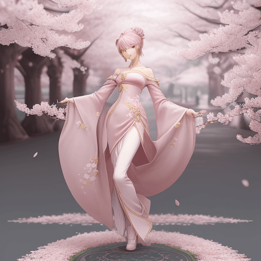 AI generated: The Fullbody elegant artwork of a graceful manga character, Manga romance, serene expression, elegan...