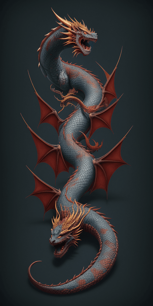AI generated: japanese dragon tattoo drawing, in the style of matthias jung, kerem beyit, uhd image, authentic dep...