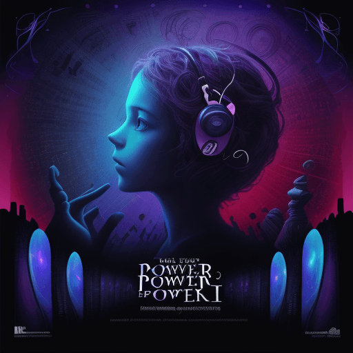 AI generated: Design a poster for a movie called "The Power of music", exploring the power of imagination and crea...