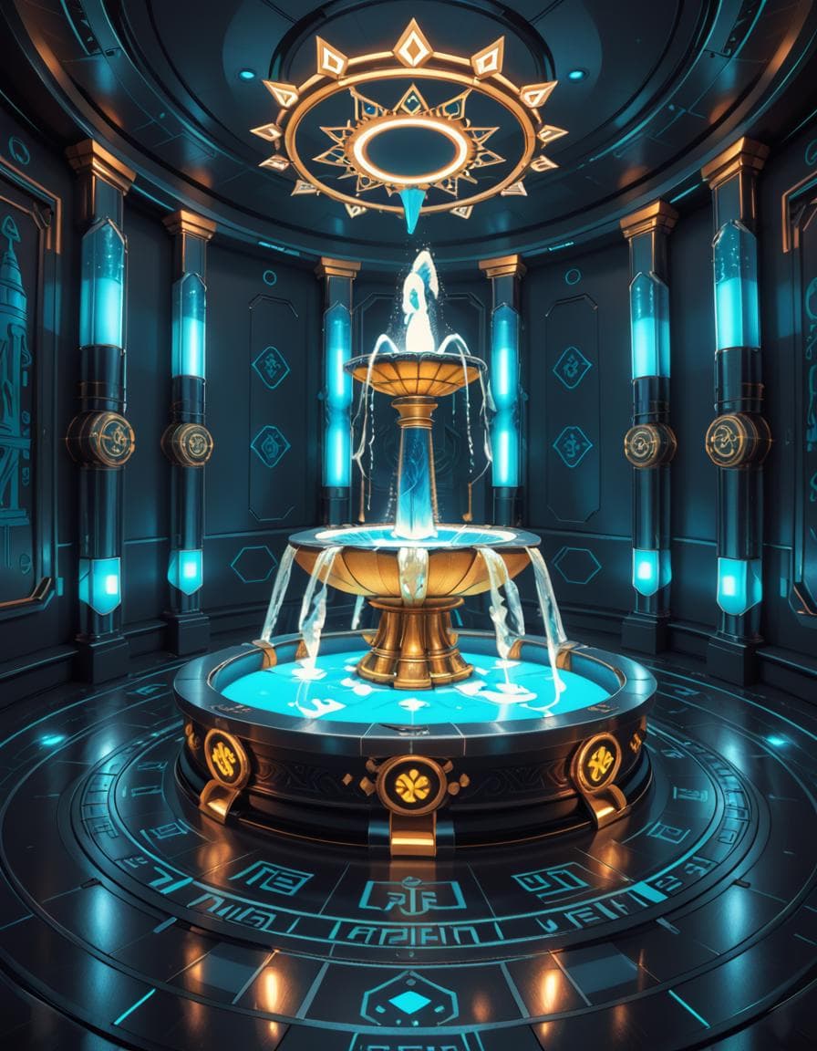 high-tech alien temple fountain pony - Image 3