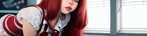 AI generated: very submissive, cute face, 18 years old schoolgirl, professional photo of a petite women girl ((slu...