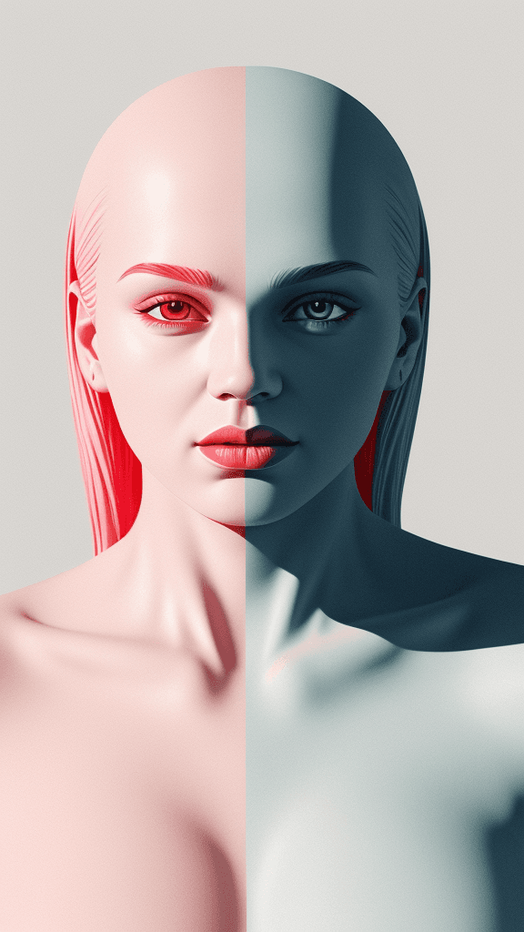AI generated: (best quality,ultra-detailed,realistic:1.2) demonic, clean lines, minimalist artwork, vibrant color ...
