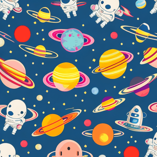 AI generated: space pattern vector cute 