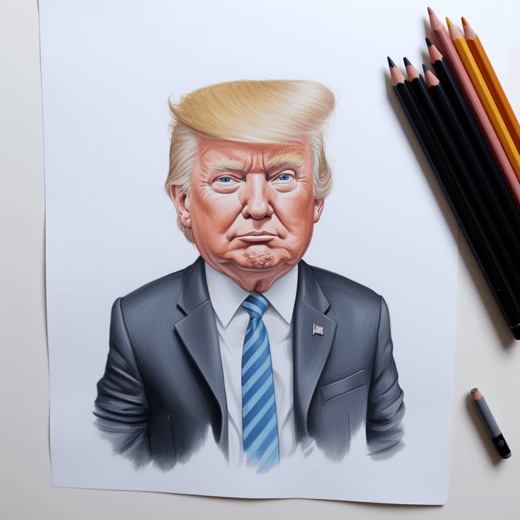 AI generated: Realistic, Caricature, Donald J Trump, Chibli, Bid head, Small body, Kawaii chibi, Kawaii art, Kawai...