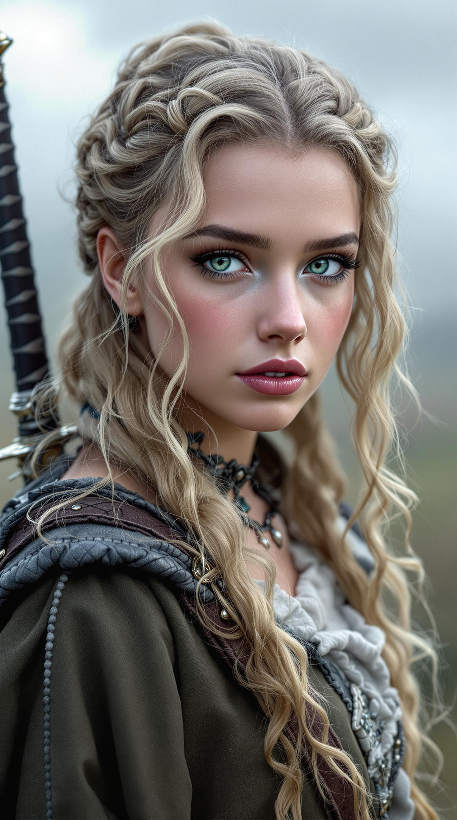 AI generated: a professional photo of a exceptionally of the most beautiful Scottish girl in the world, (age 15), ...
