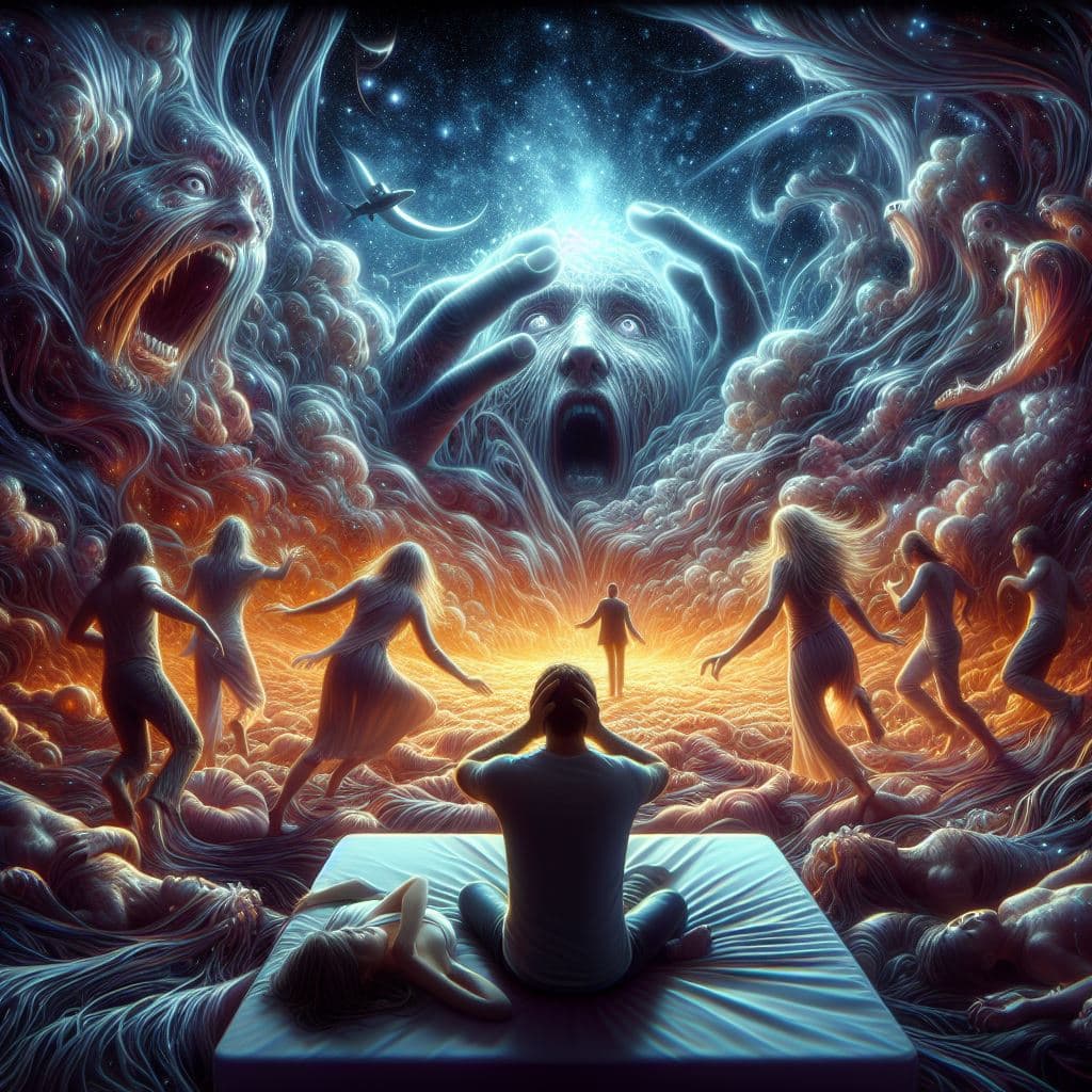 AI generated: what I see in my dream at night, photorealistic, high detailed, an image from a nightmare,fear and p...