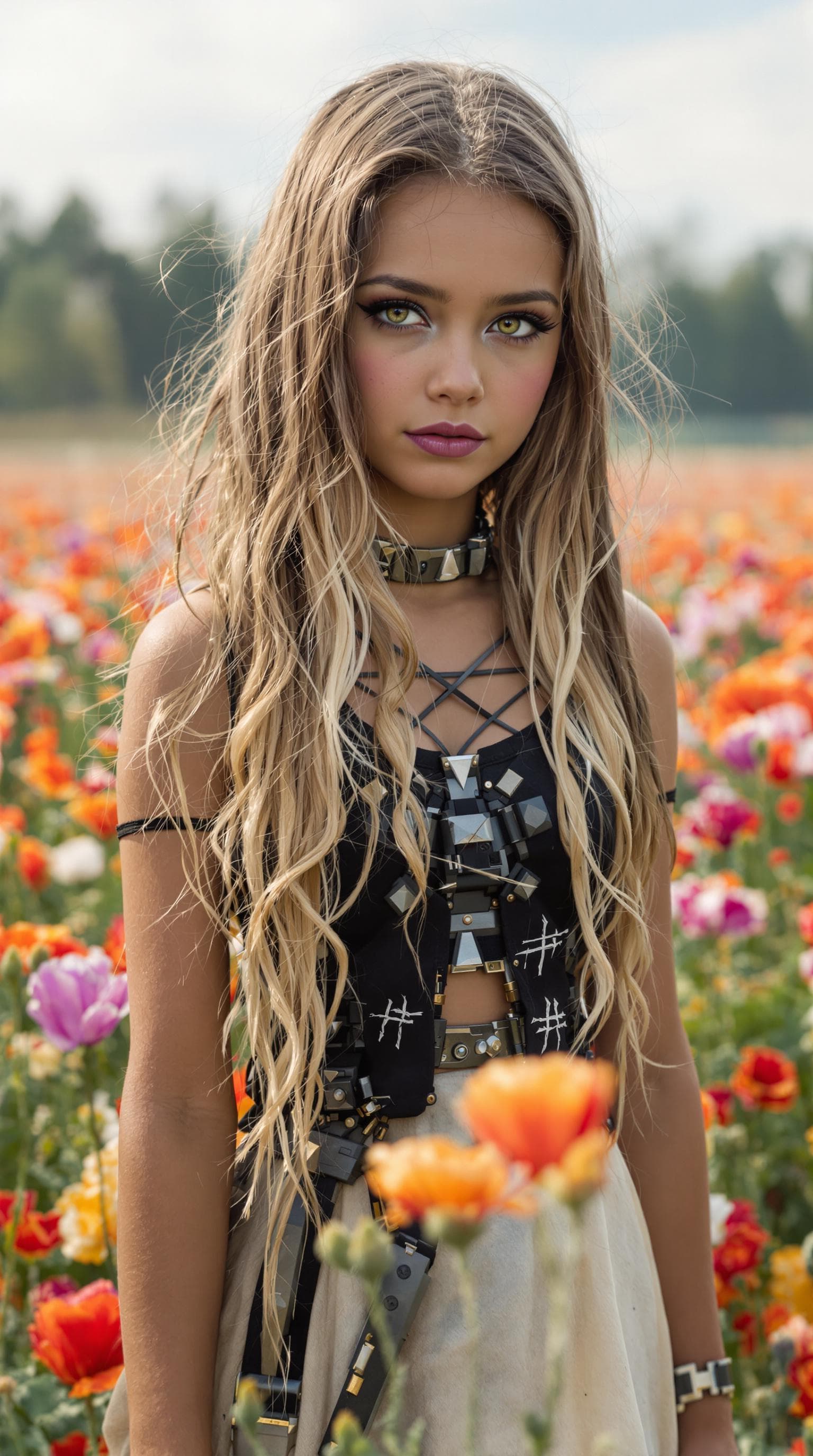 AI generated: a professional photo of a exceptionally beautiful girl in the world, (age 11), (eleven year old) of ...