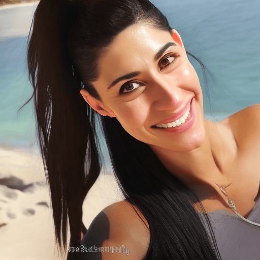 AI generated: 36 years old, Brazilian, pale skin, black hair, ponytail, brown eyes, Gorgeous, beautiful, best qual...