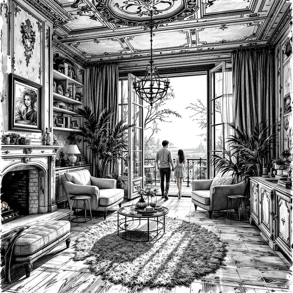 AI generated: High-resolution photography interior design, dreamy cozy atmosphere; 8k, intricate detail, photoreal...