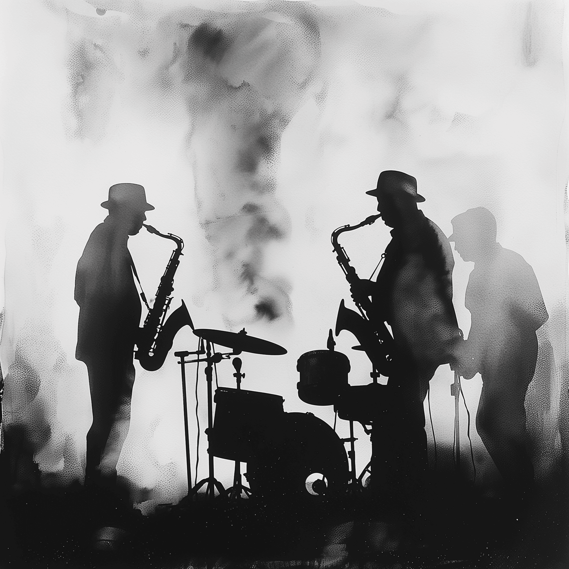 AI generated: beauty of silhouettes, in the band--ar 3:2 --v 6.0