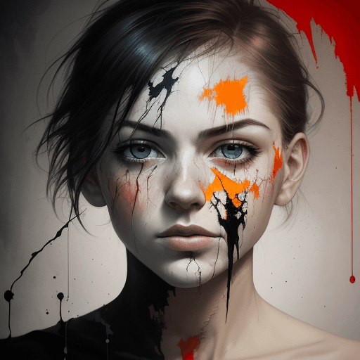 AI generated: using this image create a painting on canvas in color tones, in the style of martin ansin, cracked, ...