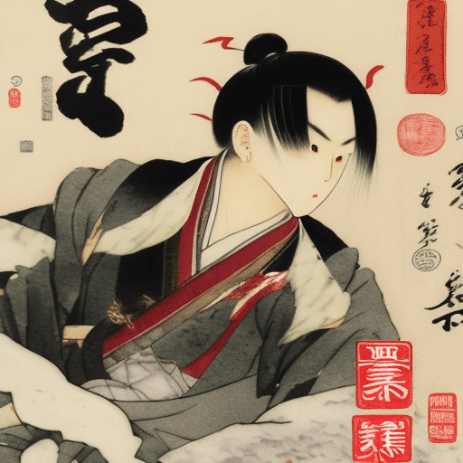 AI generated: image Hu Tao from genshin impact full height
