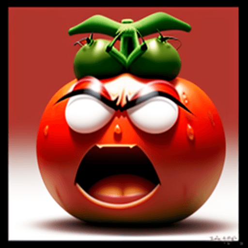 AI generated: Angry tomato

