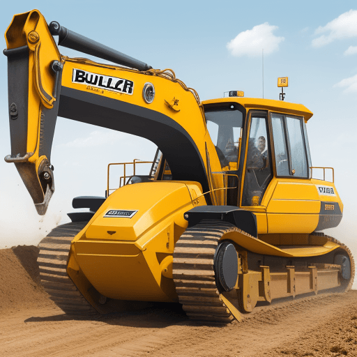 AI generated: buldozer, logo WEBUILD