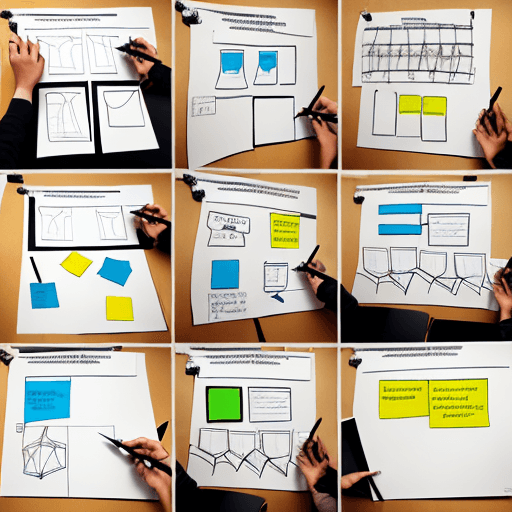 AI generated: create a design thinking image (Empathize, Define, Ideate, Prototype, Test).
