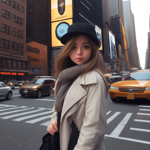 AI generated: Girl in the New York