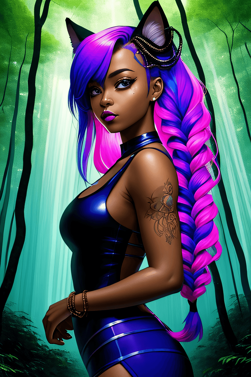 AI generated: pastel goth, (masterpiece, best_quality, ultra-detailed, immaculate:1.3), epic, illustration, 1girl,...