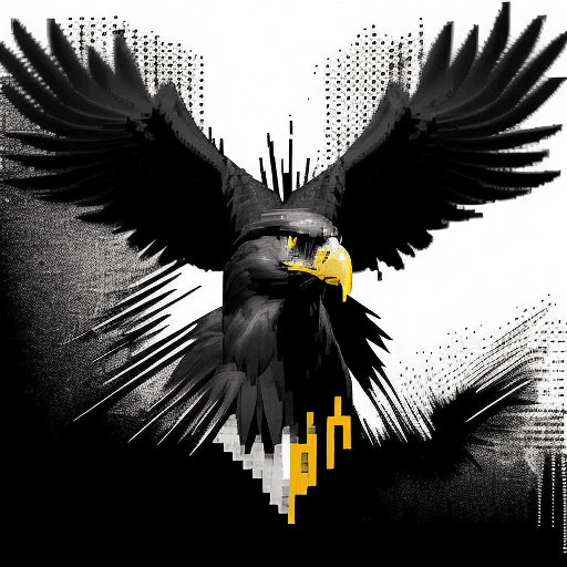 AI generated: glitched distorted warped collaged complete black eagle face pixelated black and white police mugsho...