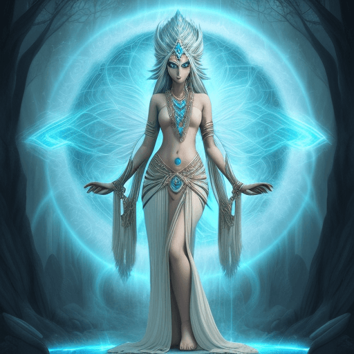 AI generated:  Lemurian woman, mythological setting, stunning, in the style of spiritual fantasy art, magical, mys...