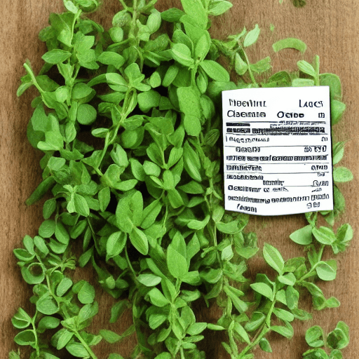 AI generated: label of organic oregano oil ACORE from 7 cm to 2 cm, using a lot of green and terra colors with a p...